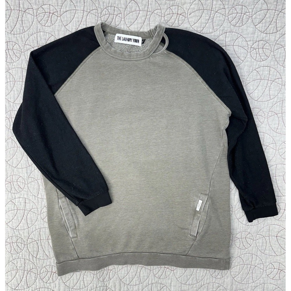 The Laundry Room Raglan Sleeve Ultra Soft Crewneck Two Tone Hoodie / XL
